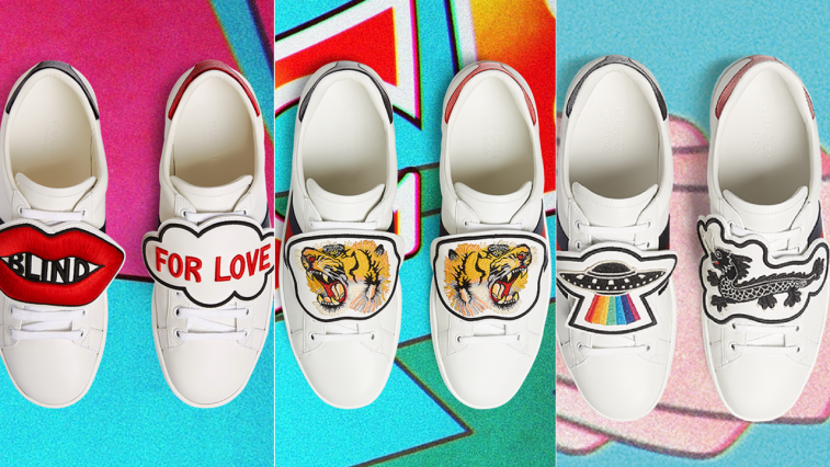 gucci giay the thao ace patch sneaker - elle man featured image