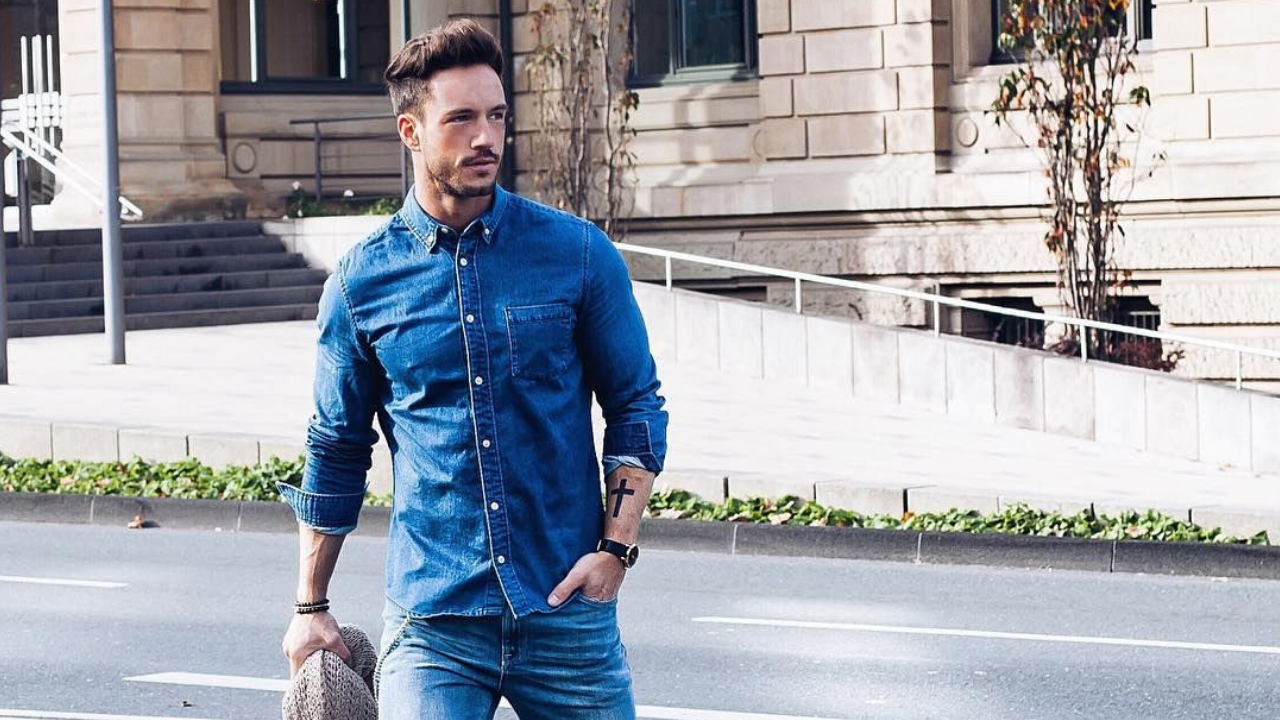 ao denim nam elle man