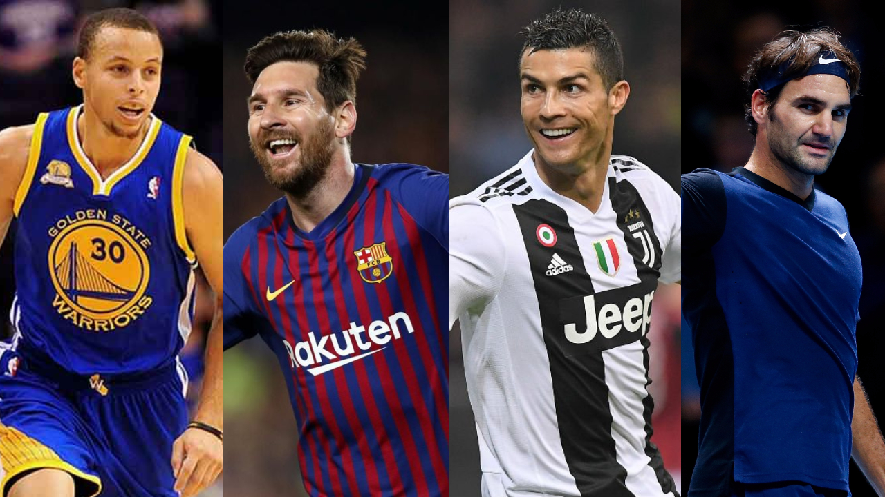 Forbes Top 100 vận động viên thu nhập cao nhất 2019 - Curry - Messi - Ronaldo - Federer
