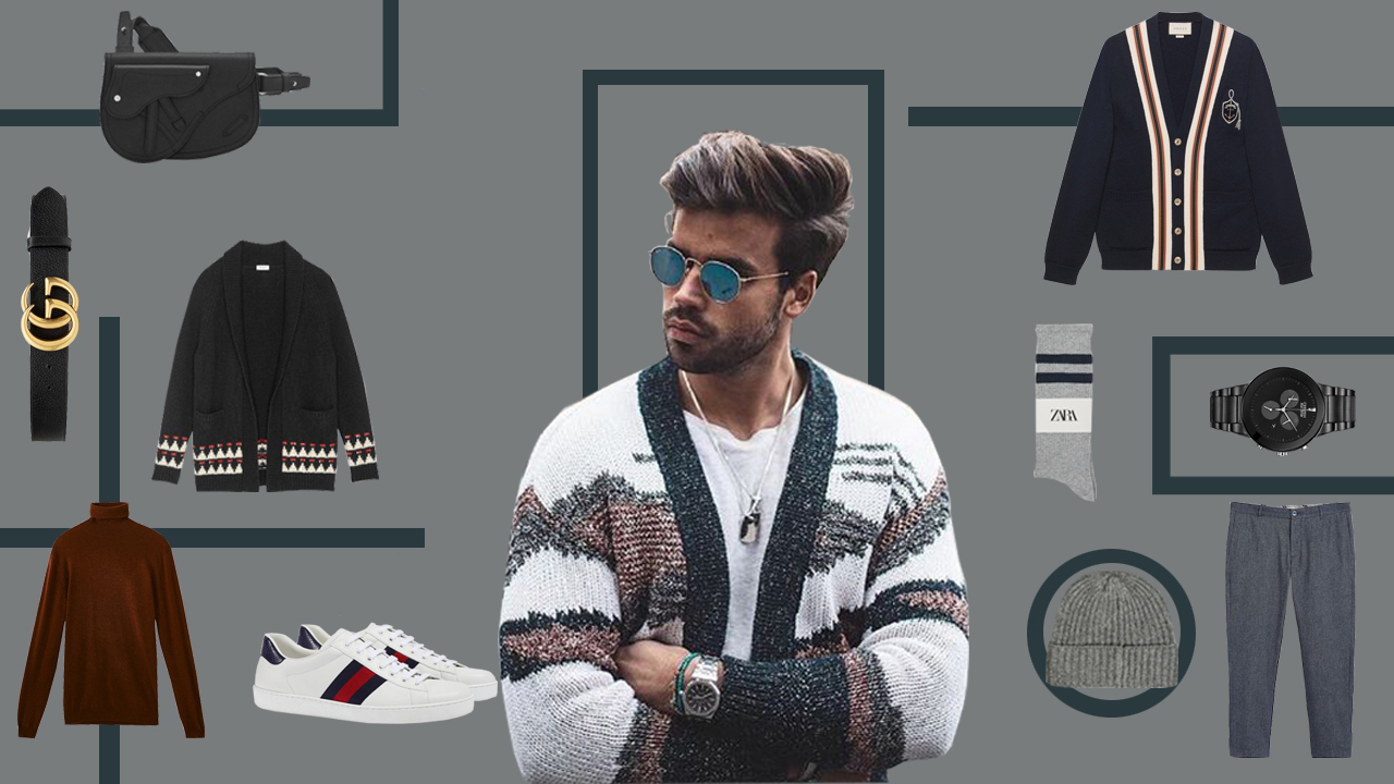 phối áo cardigan nam final