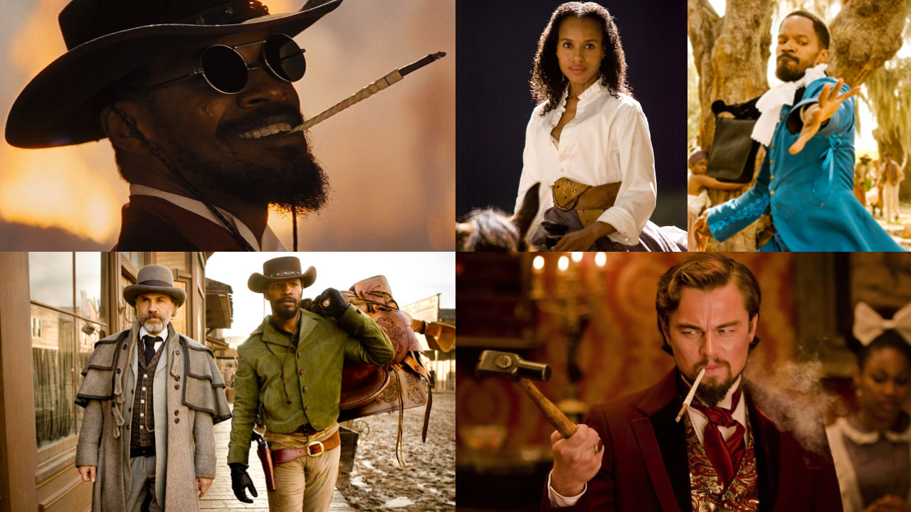 thoi trang phim django unchained elle cover