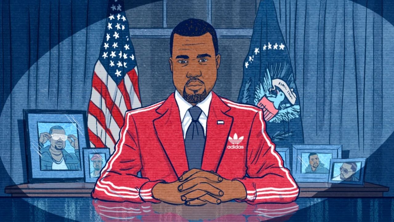 kanye west tranh cu tong thong My 2020 - elle man feature 1