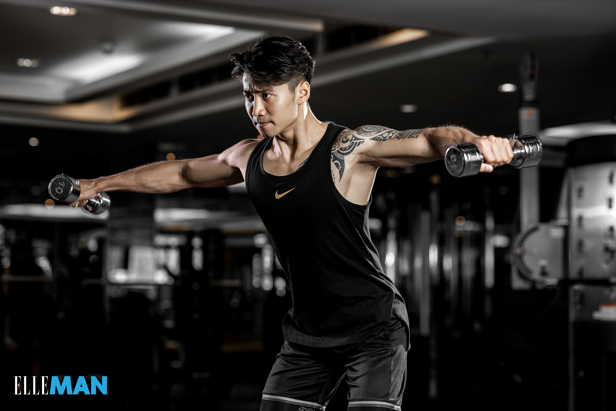 bai tap gym vai - Bent-over Lateral Raise - elle man2