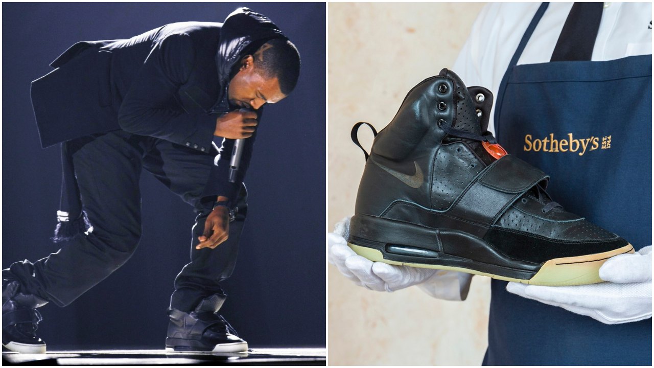 kanye west nike air yeezy grammy 50 - elle man cover