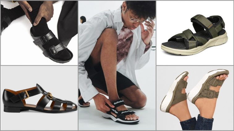 shopping giay sandal nam he 2021 - elle man cover 1