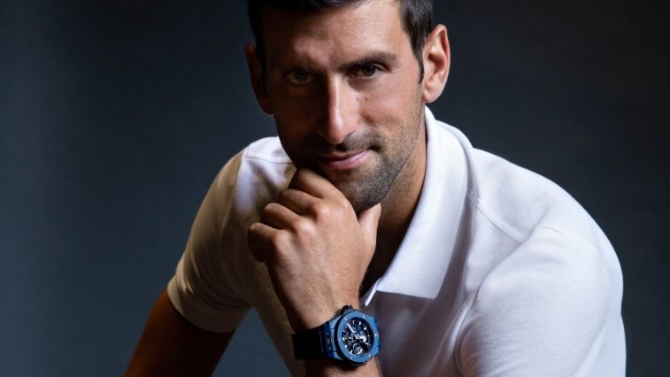 novak djokovic hublot - elle man cover 1