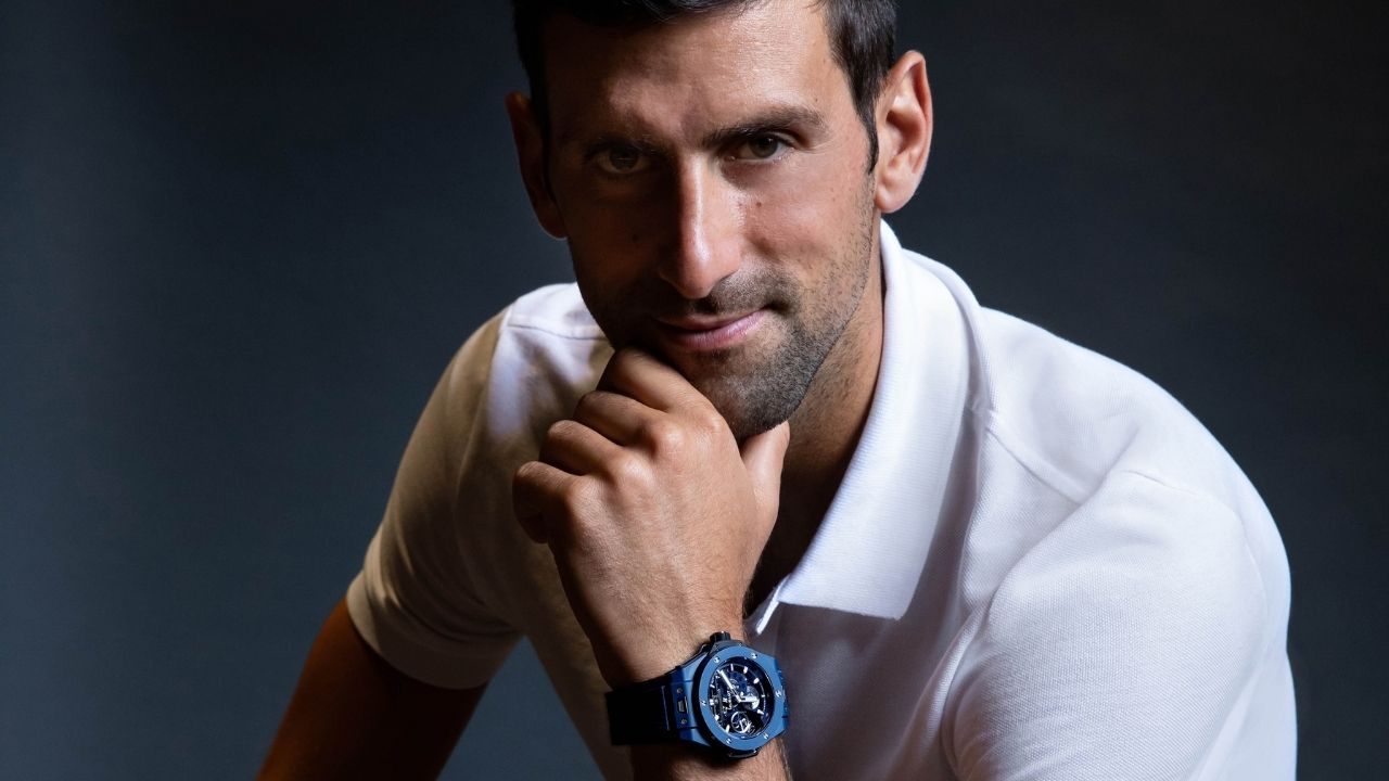 novak djokovic hublot - elle man cover 1