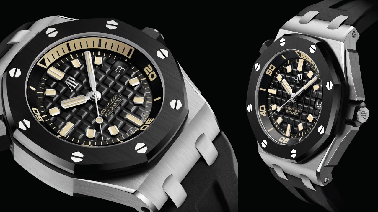 Audemars Piguet Royal Oak Offshore Diver white gold and black ceramic - elle man cover 1