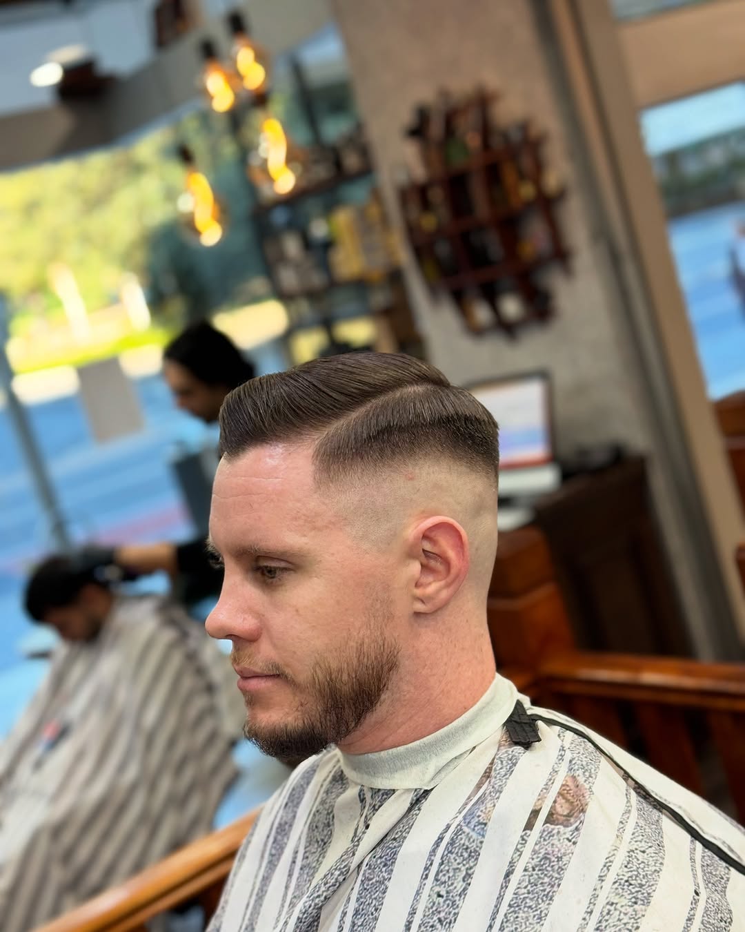 hard side part với high fade