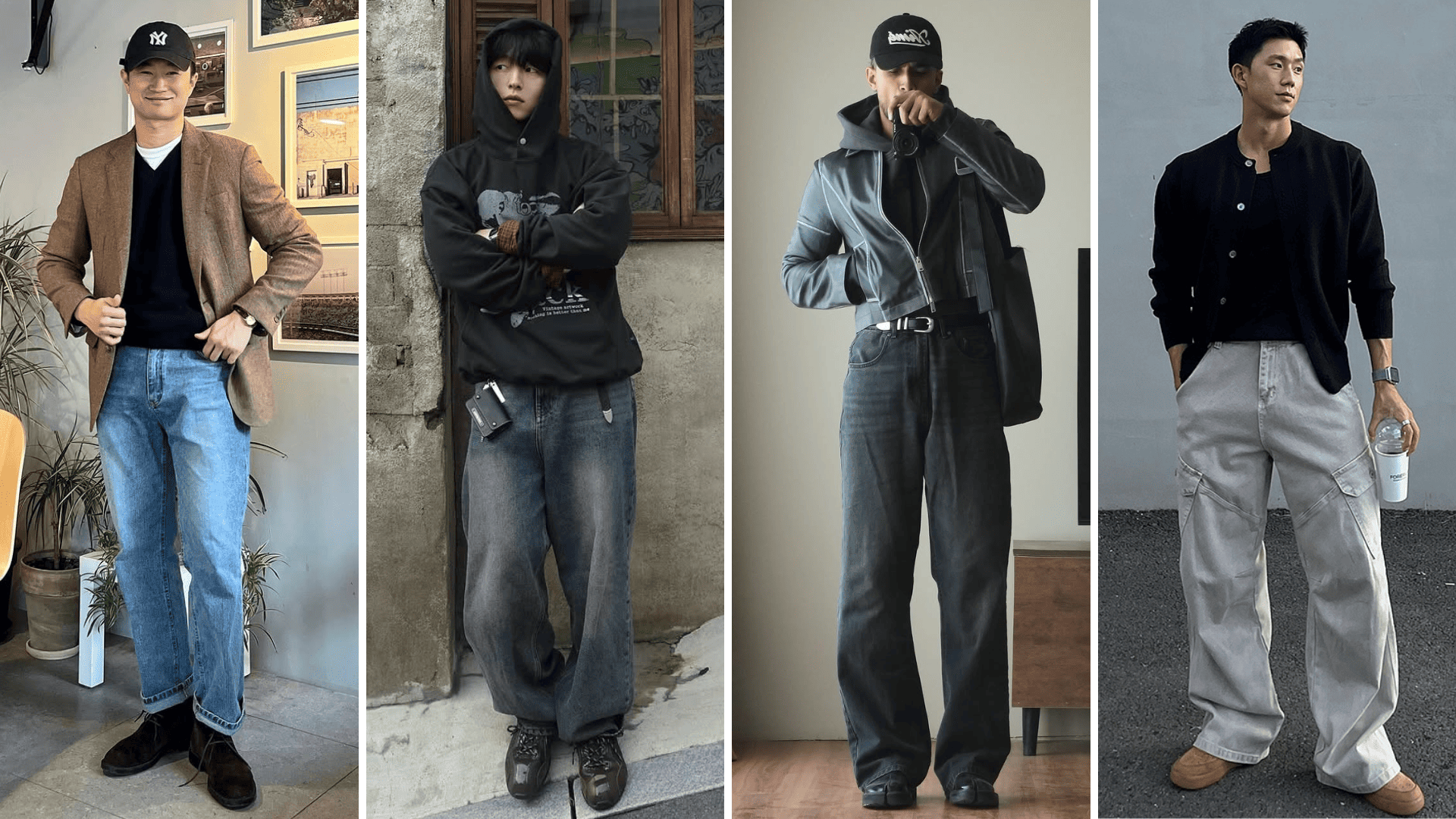 phối quần jeans nam mùa Thu/Đông