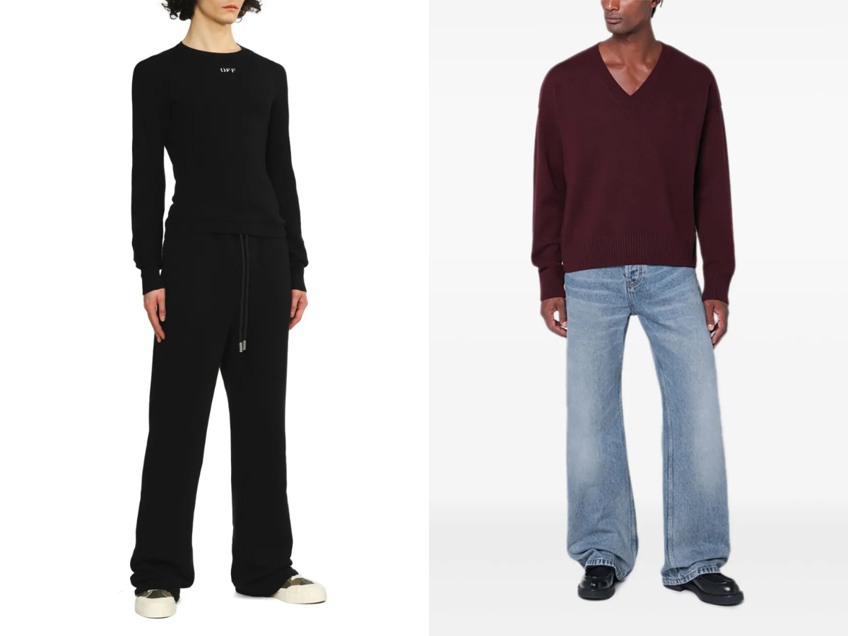 Áo len dệt kim body-fit