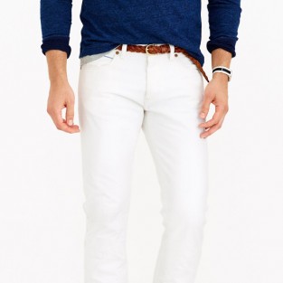 Các xu hướng áo & quần jeans nam hot 2016 - White J.Crew 484 jeans - elleman