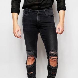 Các xu hướng áo & quần jeans nam hot 2016 - distressed ASOS extreme super skinny - elleman
