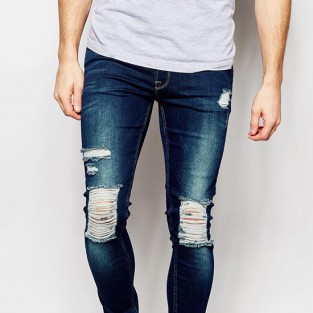Các xu hướng áo & quần jeans nam hot 2016 - distressed ASOS extreme super skinny jeans - elleman