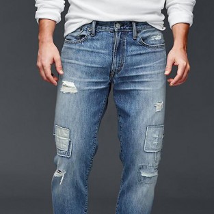 Các xu hướng áo & quần jeans nam hot 2016 - embellished GAP 1969 patchwork straight - elleman