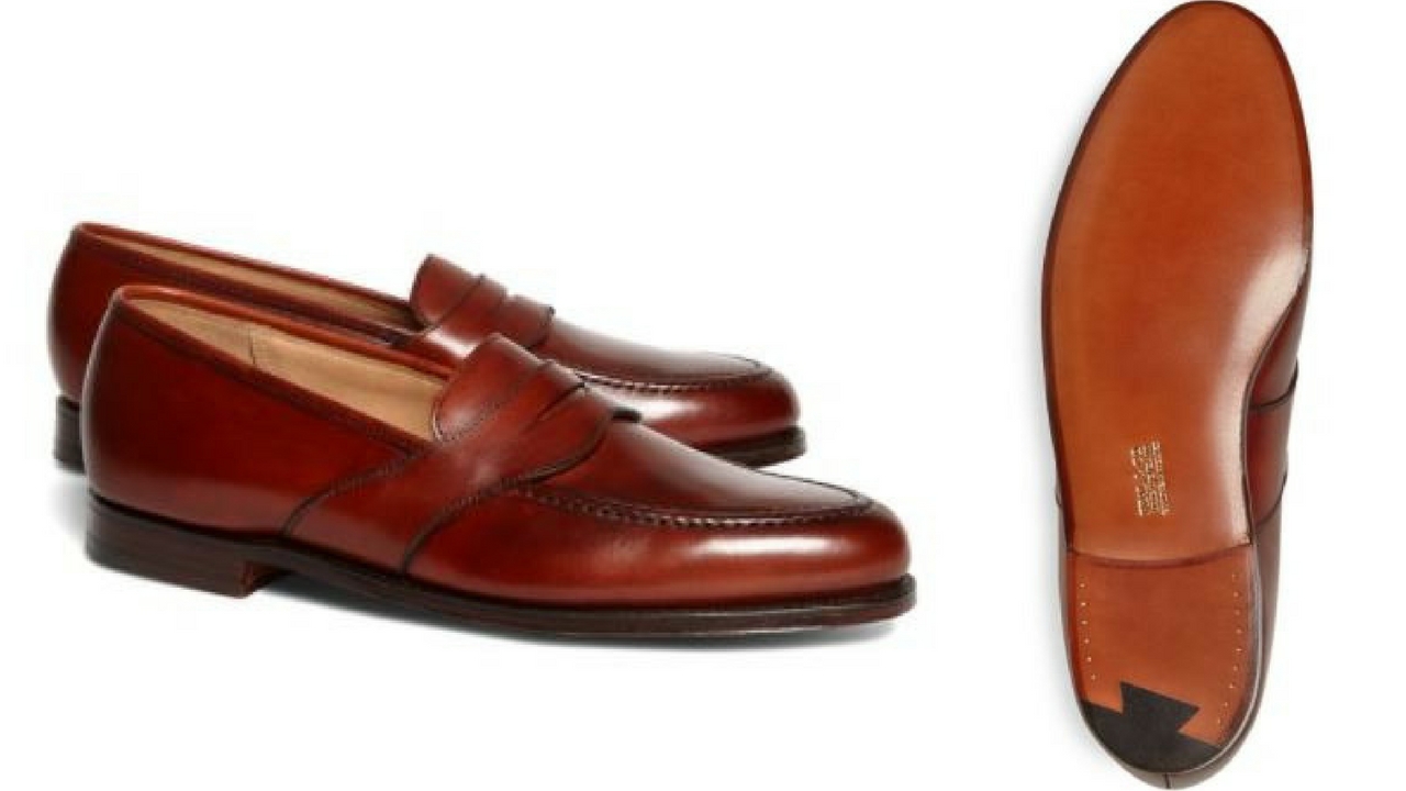 12 thuong hieu giay loafer nam Brooks Brothers Peal & Co.® Extended Strap Loafers GBP530 - elle man
