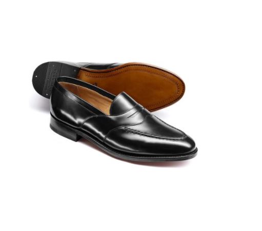 12 thuong hieu giay loafer nam charles tyrwhitt black goodyear welted saddle loafer 5,6mil VND- elle man 1