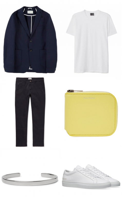 Áo khoác blazer nam navy 1 ELLE Man 4