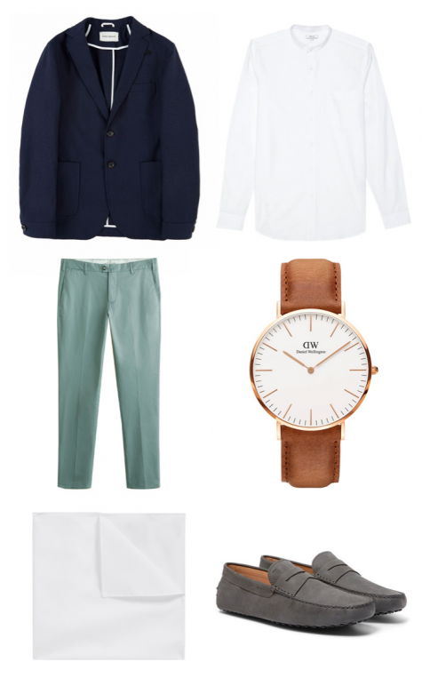 Áo khoác blazer nam navy 1 ELLE Man 5