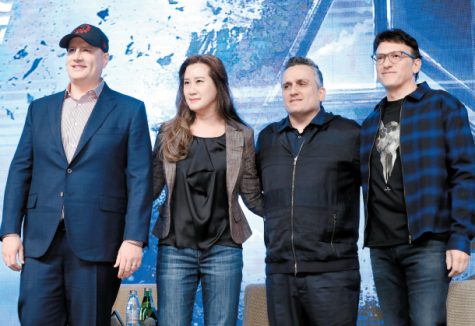 Từ trái qua: Kevin Feige, Trinh Tran, Joe Russo, Anthony Russo – những con người đã kiến tạo nên tượng đài MCU ảnh: Chung Sung-Jun