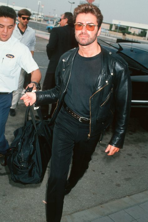phong cách thời trang-George Michael tại sân bay