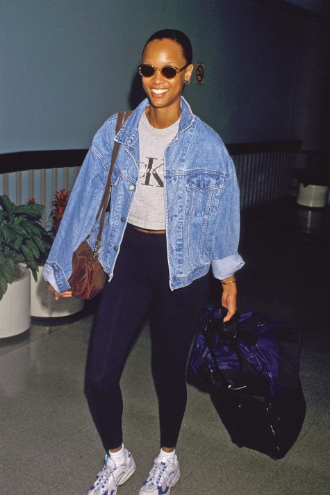 phong cách thời trang-Tyra Banks tại sân bay