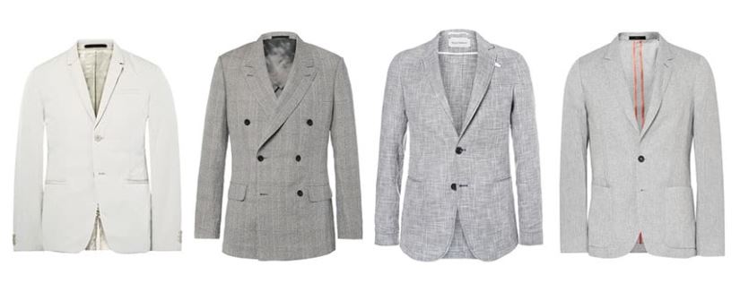 áo blazer nam-các loại áo blazer xám nhạt