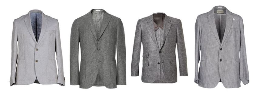 áo blazer nam-các loại áo blazer xám vải linen