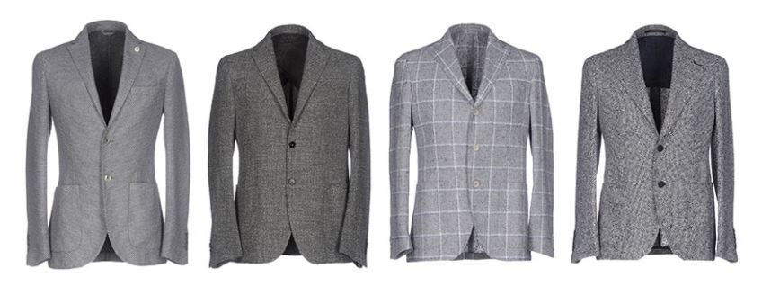 áo blazer nam-các loại áo blazer xám vải tweed