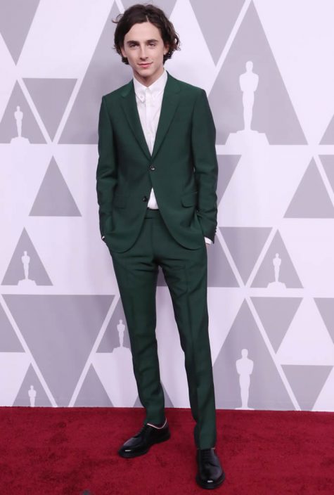 diễn viên Timothée Chalamet tại thảm đỏ Oscar