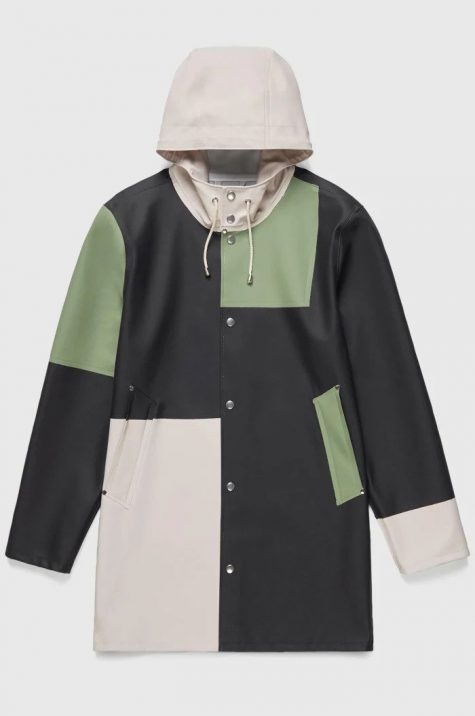 áo mưa đẹp-áo mưa Stutterheim Stockholm Patch Raincoat in Light Sand