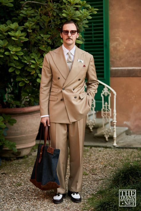 pitti uomo 96 - quý ông mặc suit màu nâu