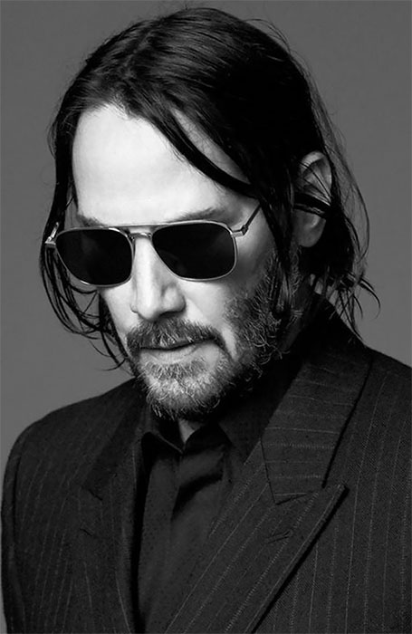 kiểu tóc nam dài của diễn viên keanu reeves