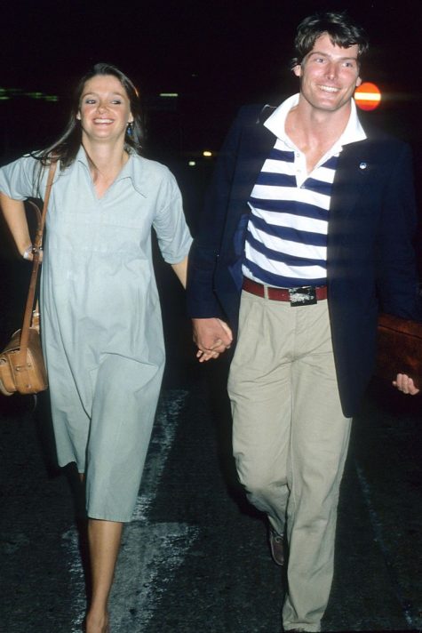 phong cách thời trang sân bay của Christopher Reeve và Gae Exton 1979