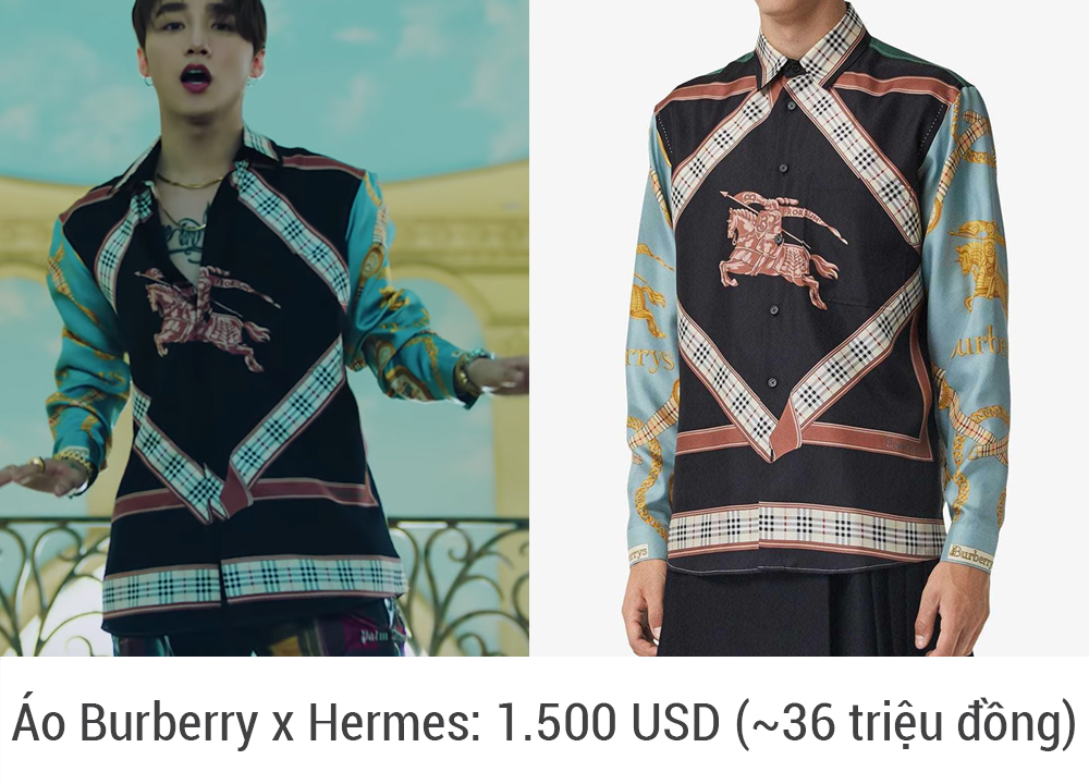 áo hermes x burberry sơn tùng mtp