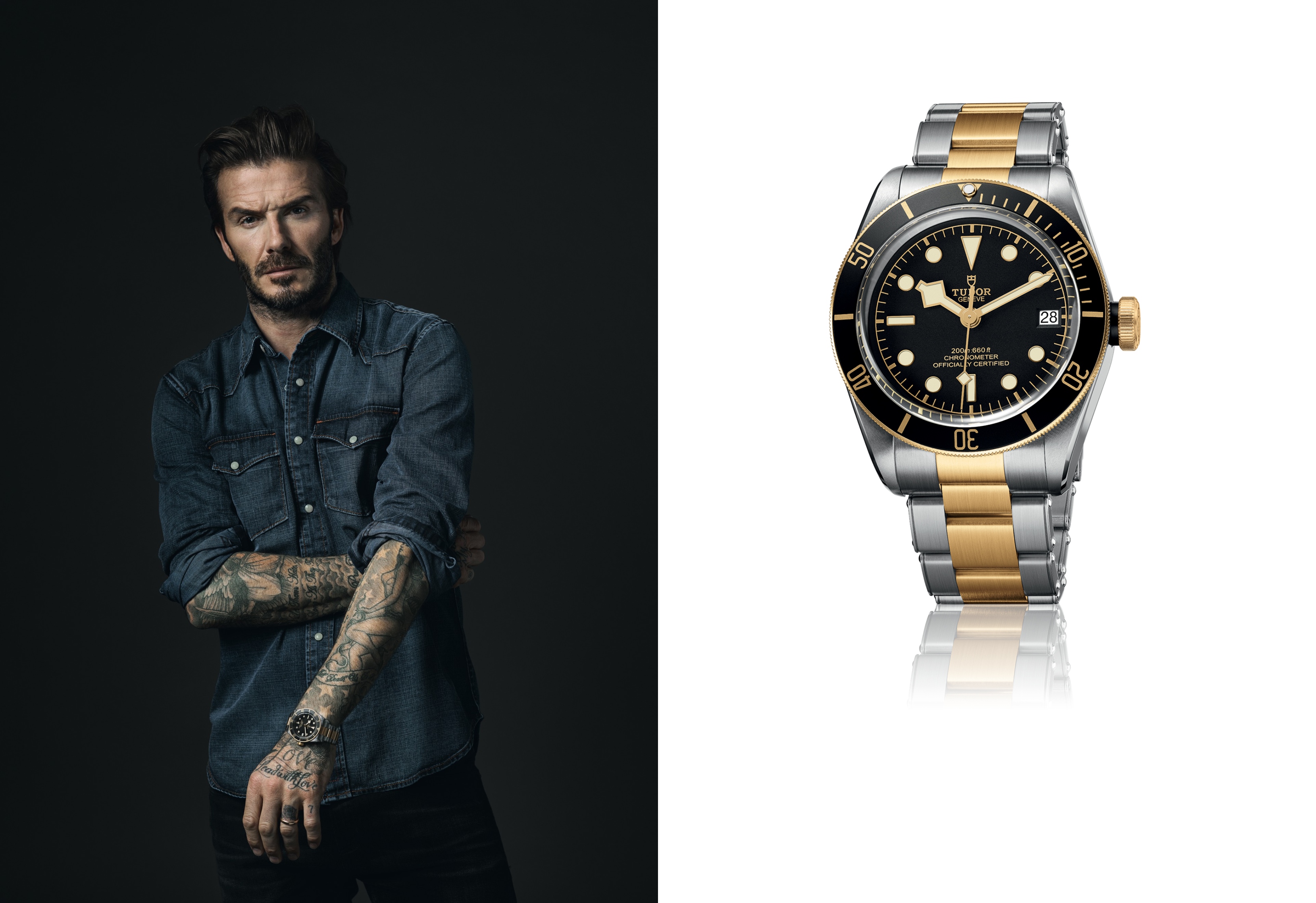 đồng hồ tudor-david beckham mang đồng hồ tudor