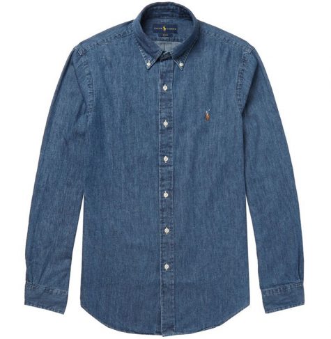 áo denim nam-Polo Ralph Lauren Washed-Denim Shirt