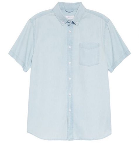 áo denim nam-Saturdays NYC Esquina Denim Shirt