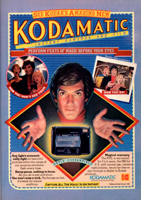 Logo thương hiệu kodak quảng cáo kodakmatic Sept 1982