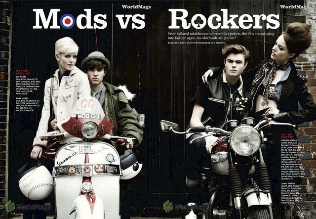 thời trang mod vs rockers