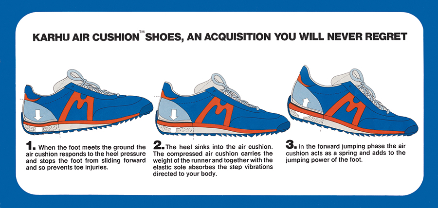 logo thương hiệu đôi giày air cushion của karhu