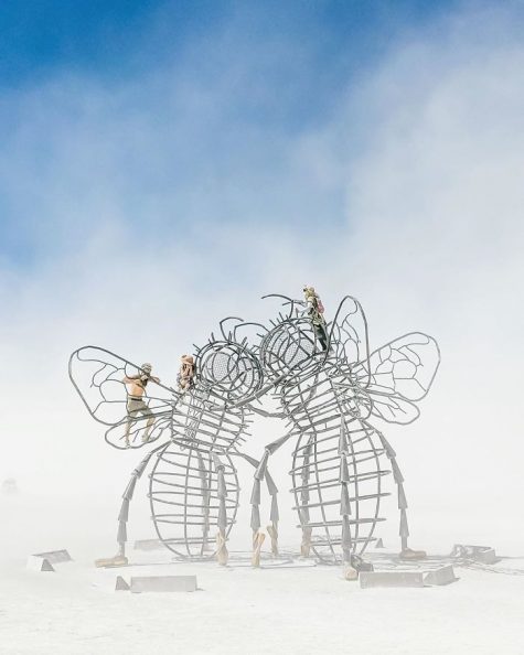 le hoi burning man 2019 - tuong ong kim loai - cre humminglion - elle man