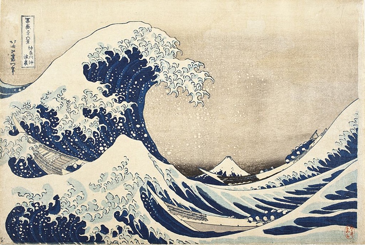 Katsushika Hokusai cũng chính là tác giả của bức tranh "The Great Wave off Kanagawa" nổi tiếng. Nguồn: Wikimedia Commons