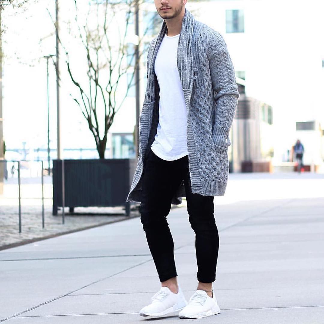 ao cardigan nam - style nomcore - elle man