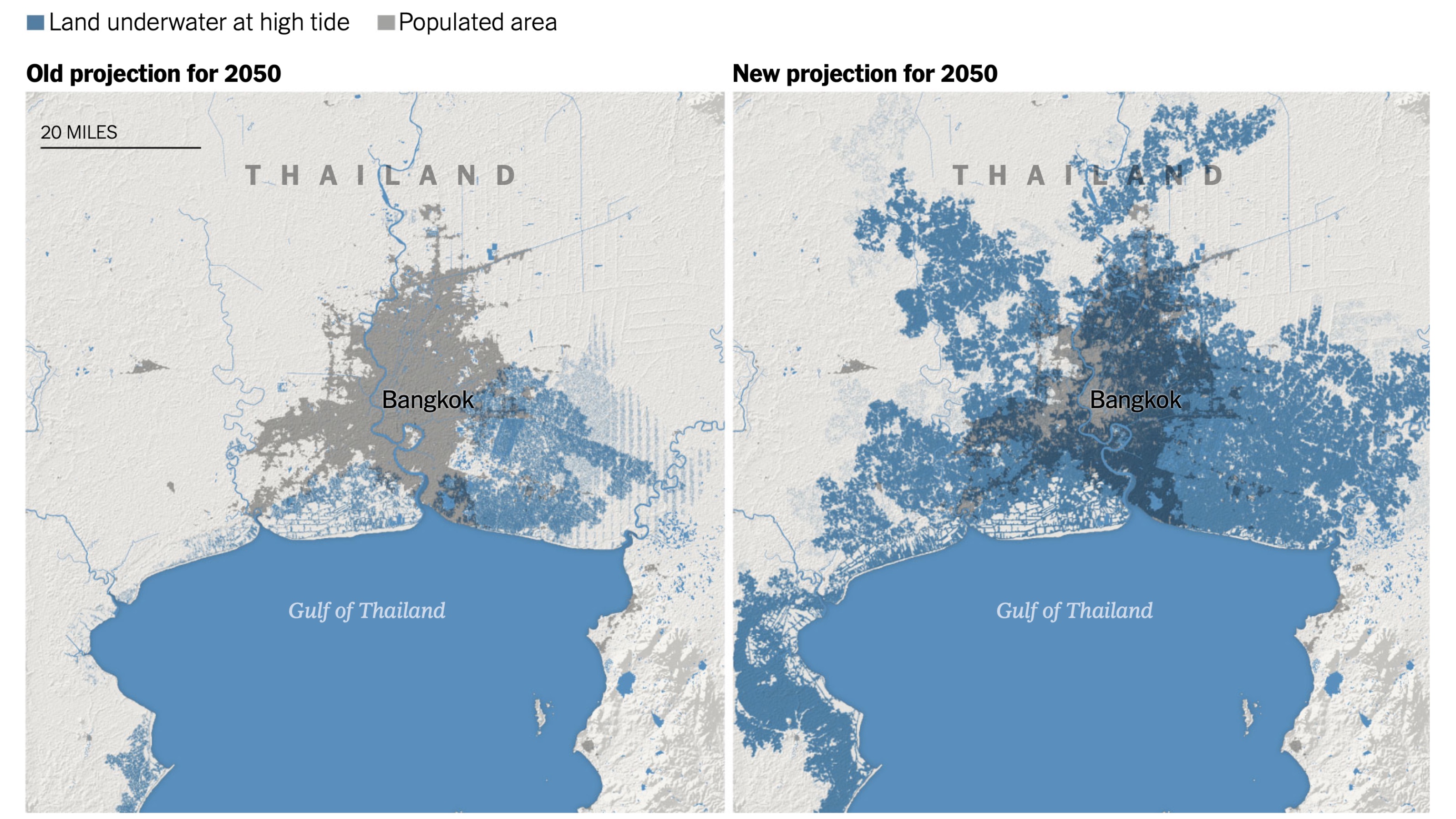 Thành phố Bangkok Thái Lan cũng bị ảnh hưởng