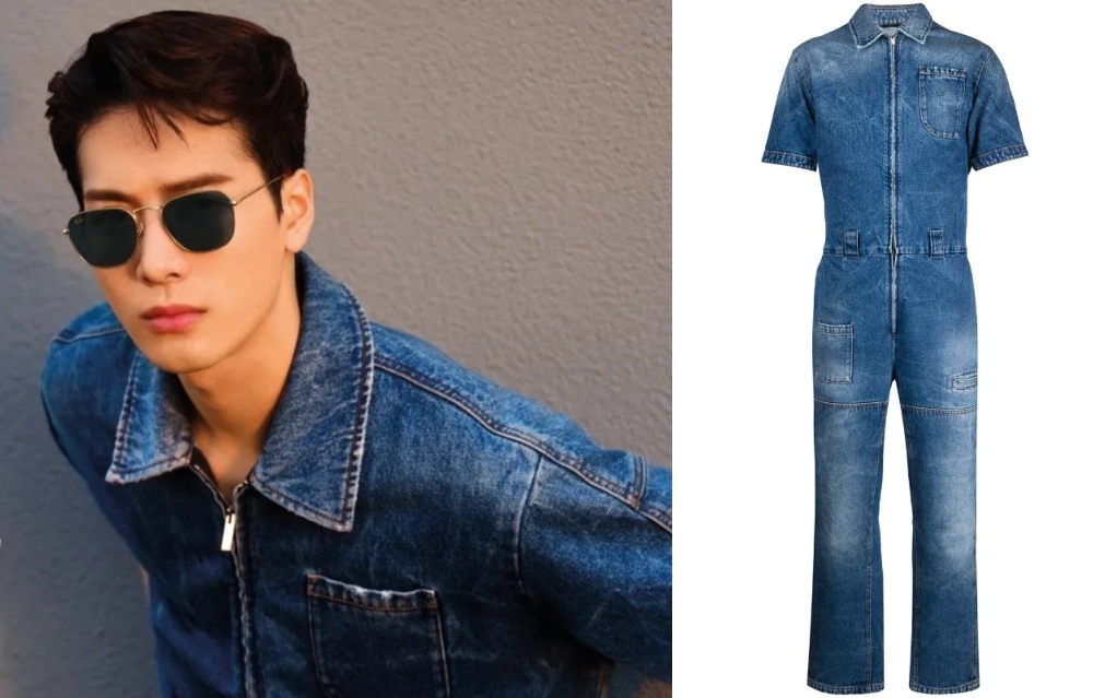 thoi trang jackson wang fendi Workwear Denim Overall - elle man