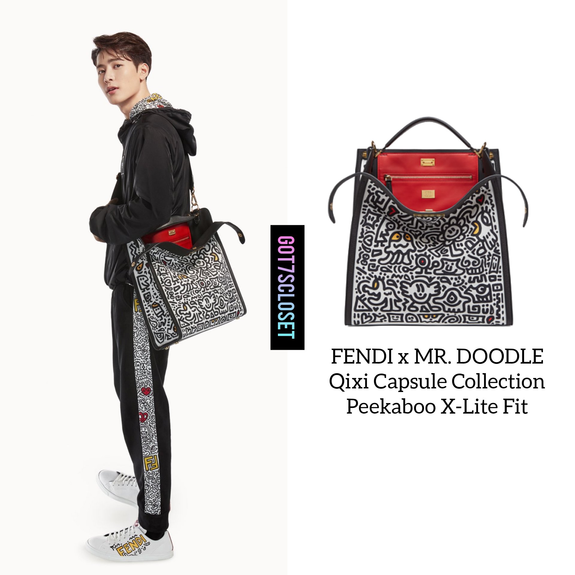 thoi trang jackson wang FENDI x MR. DOODLE - elle man