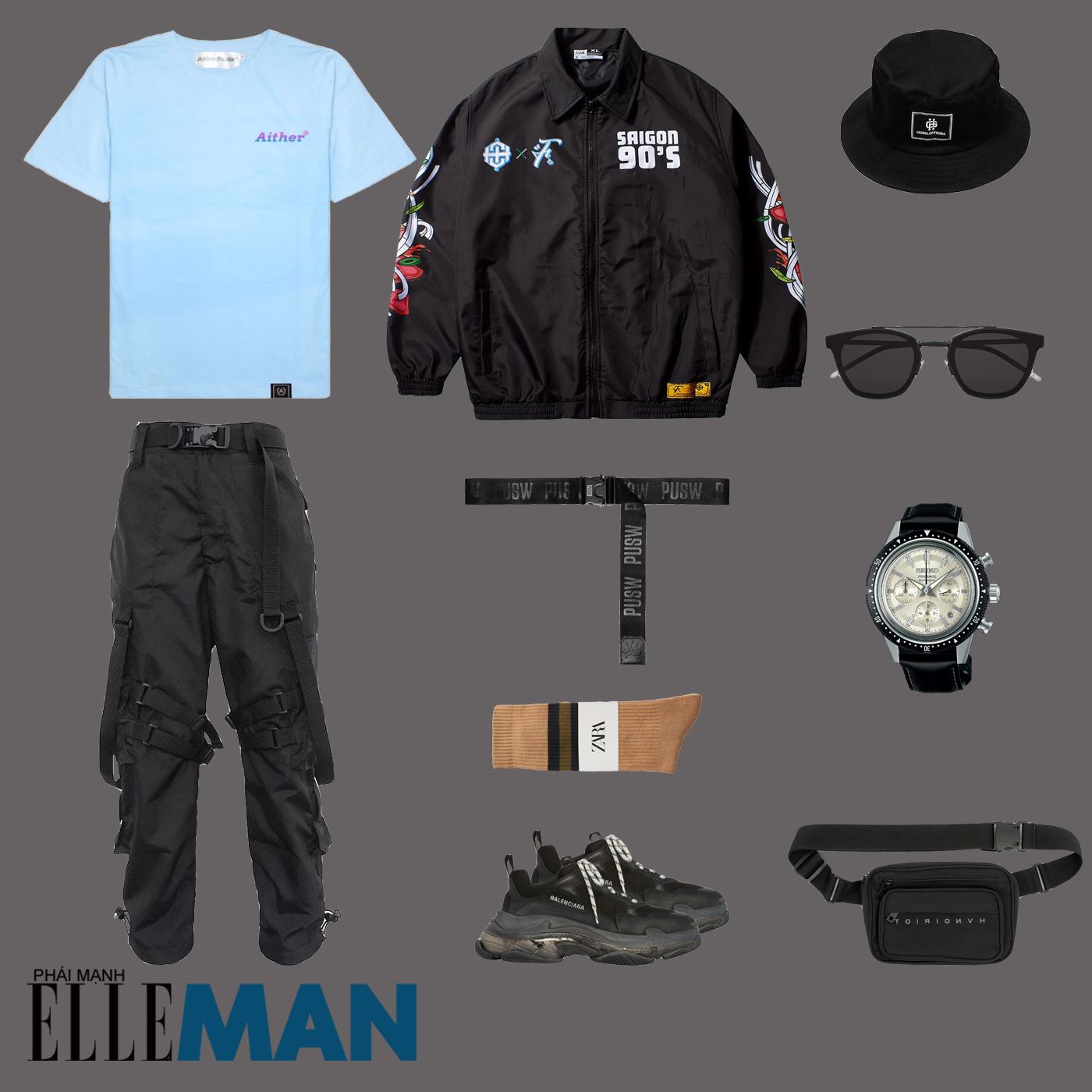 outfit 3 - phối đồ với quần túi hộp