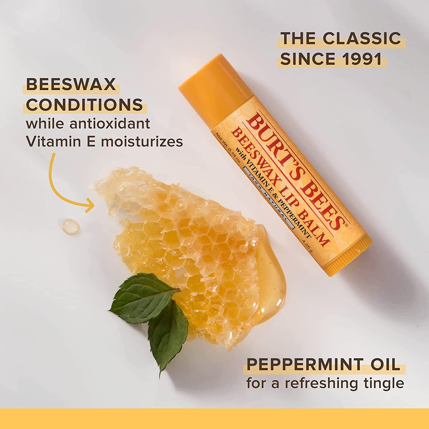 Burt's Bees Beeswax Lip Balm 