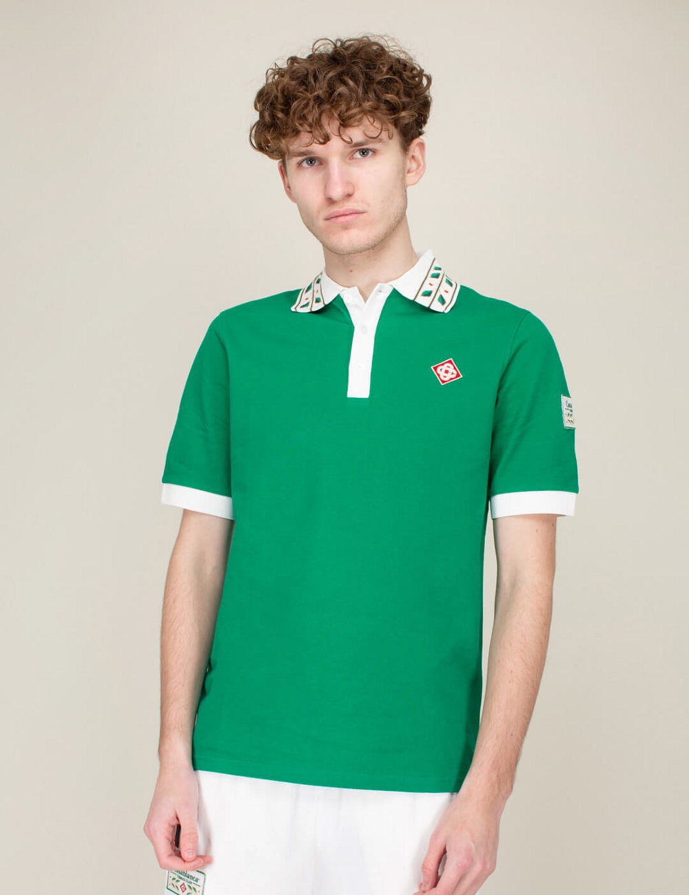 Casablanca Laurel Classic Polo Shirt Green